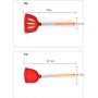 JunbosiKitchenware Silicone Kitchenware Set Kitchen Nonstick Cookware High Temperature Anti-Scalding Shovel Spoon Set of 4,Red