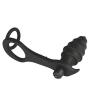 Medical Silicone Plug with T-bar Base Toys - Black