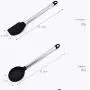 JunbosiKitchenware High Temperature Silicone Kitchenware 8 Piece Set Stainless Steel Handle Silicone Spatula Fishing Fence Food Clip Egg Beater
