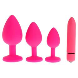 QYIYA 4Pcs Silicone Anales Trainer Kit- Back Massage Toys