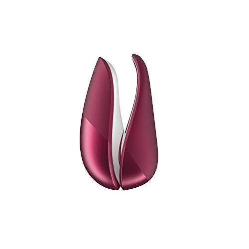 Womanizer Liberty Silent Lay On Vibe for Her, Lubricant Included, Clitoral Stimulating Pleasure Air Technology with 6 Intensity Levels, red Wine