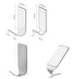 MOVEmen Hooks 8Pcs Bathroom Kitchen Self Adhesive Hook Towel and Robe Brushed Stainless Steel Jewelry Stand Kitchenware Storage Rack Keychain Hook Home Decoration Wallet Handbag Hook (A)