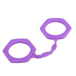 LUOEM Adults Silicone Restraint Handcuffs Role Play Bondage Handcuffs Adult Bondage Pleasure Toy (Purple)