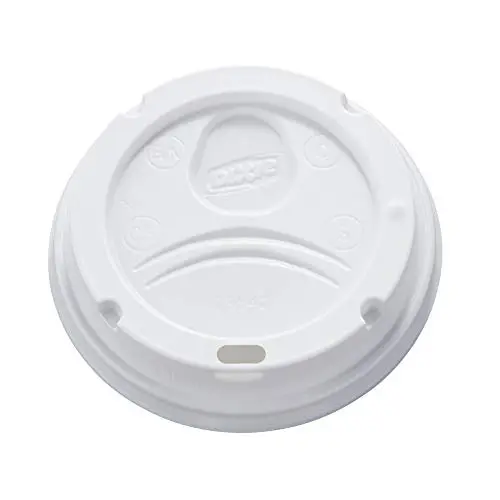 Dixie 10-20 oz. Dome Hot Coffee Cup Lid by GP PRO (Georgia-Pacific), White, 9542500DX, 500 Count (10 sleeves of 50 lids)