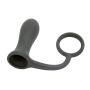 ARIRRA Silicone Vibrating Penis Ring Prostate Massager Butt Plug Anal Vibrator Sex Toys for Men