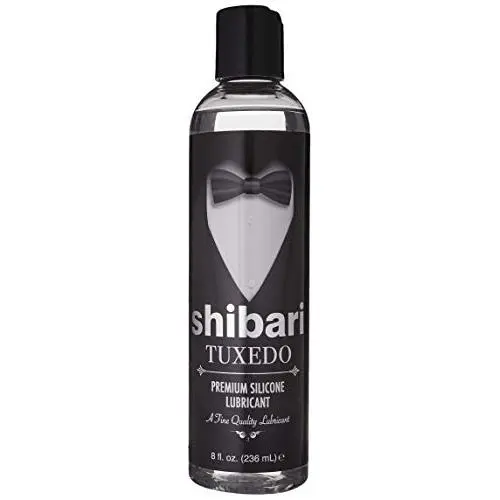 Shibari Tuxedo Silicone, A Fine Quality Personal Lubricant; Luxurious Silicone Based Lube, 8 ounce bottle