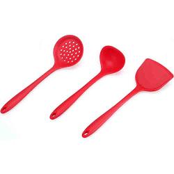 Hjyi Silicone Kitchen Tools Silicone Kitchenware 3 piece set cooking spoon shovel non-stick pot set kitchen utensils Kitchen supplies