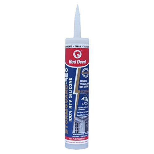 Red Devil 0787 StormGuard 920 100% RTV Silicone, 10.1 Oz., Clear