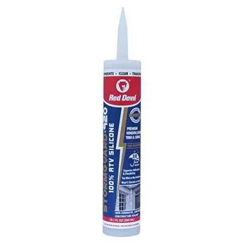 Red Devil 0787 StormGuard 920 100% RTV Silicone, 10.1 Oz., Clear