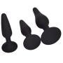 Fetish Anales Butte Plug T-Shirt AnalesTrainer with Suction Cup-3 Pcs Kit 3 Size- Silicone Bútt Plugs-Amal Plugs-Beginner Starter Set Toys Black by ALBK