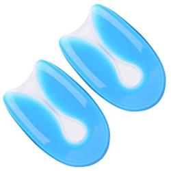 Silicone Gel Heel Cups, Heel Pads for Plantar Fasciitis,Heel Spurs & Heel Pain Foot Care (L)