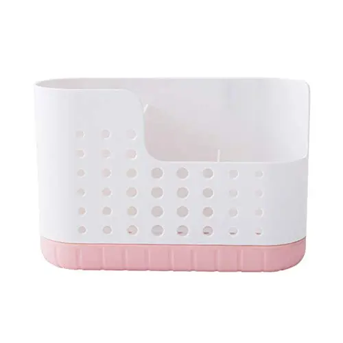 Storage Box Basket Rack Bag, Self-adhesive Detachable Plastic Cutlery Drain Rack Kitchenware Storage Box