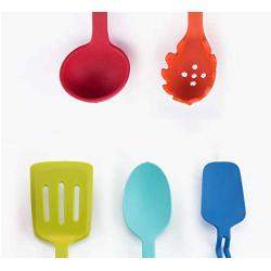 Five-piece silicone kitchenware set Spatula spoon spaghetti spoon spoon Color cooking spoon shovel