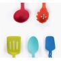 Five-piece silicone kitchenware set Spatula spoon spaghetti spoon spoon Color cooking spoon shovel