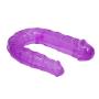 PRETYZOOM Silicone Double Headed Ended Dildo Dong G Spot Dildo Toy for Women (Purple)