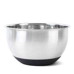 Stainless Steel Mixing Bowl with Ergonomic Non-Slip Silicone Base Professional Kitchenware Soup Bowls，Heat resistant，mixing bowl (Size : S)