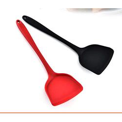 Non-stick pan silicone spatula cooking shovel integrated silicone kitchenware,Red