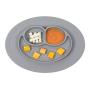 ezpz Mini Mat - One-Piece Silicone placemat + Plate (Gray)