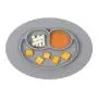 ezpz Mini Mat - One-Piece Silicone placemat + Plate (Gray)