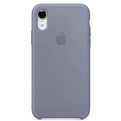 iPhone iPhone XR Liquid Silicone Case Fits iPhone XR (6.1 inch), Gel Rubber Protection Shockproof Cover Case with Soft Microfiber Cloth Lining Cushion (Lavender Grey)