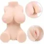 LIN-rlp 3D Realistic Artificial Toys for Male with 2 Entries Cup Soft Silicone, Lifelike Soft Silicone Dolls Mens Male Adult Toys, Best Gift Men Couples Silicone Underwear Toys,T-Shirt