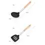 JunbosiKitchenware Silicone Kitchenware 8 Piece Set Kitchen Cooking Tools Cooking Shovel Nonstick Shovel Spoon Set,Gray