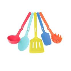 Five-piece silicone kitchenware set Spatula spoon spaghetti spoon spoon Color cooking spoon shovel