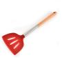 JunbosiKitchenware Silicone Kitchenware Set Kitchen Nonstick Cookware High Temperature Anti-Scalding Shovel Spoon Set of 4,Red