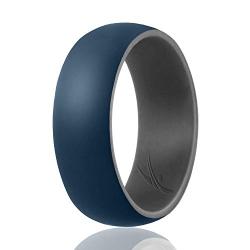 ROQ Silicone Wedding Ring for Men - 3 Packs/4 Packs & Singles - Duo Collection Silicone Rubber Wedding Bands - Classic Styles