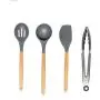 Kitchen tool wooden handle 11 piece set Kitchenware silicone nonstick set Cooking shovel spoon tool