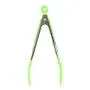 GLYNDA 2Pcs Stainless Steel Nylon Kitchen Tongs BBQ Tongs Utility Tong Cooking Heat Resistant Kitchen Accessories Green