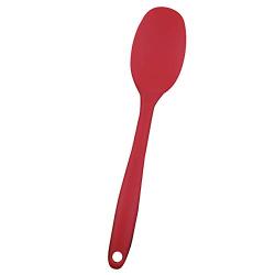 KBWL Spatula Soup Spoon Kitchenware Silicone Kitchen Bakeware Utensil Spoons And Scoop Cooking Tools Silicone Spoon 21 cm Red