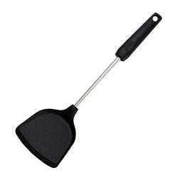 Yuybei-Home Silicone kitchenware Silicone Wok Spatula Non-Stick Heat Resistant Easy to Clean Kitchen Utensil for Chinese Cooking Nonstick Heat Resistant Tools (Color : Black, Size : 37.5×10cm)