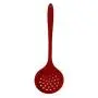 Flybloom Silicone Kitchenware Hedge Food Soup Residue Colander Non-stick Multiple Colour Silicone Spoon Kitchen Dedicated Filter Spoon,Red