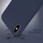 for iPhone X Case, OTOFLY [Silky and Soft Touch Series] Premium Soft Silicone Rubber Full-Body Protective Bumper Case Compatible with Apple iPhone X(ONLY) - Midnight Blue