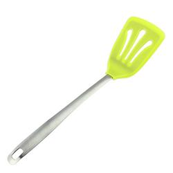 Kitchen tools Safety and environmental protection cooking spoon shovel set Stainless steel handle silicone kitchenware set 7