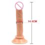 LAKEHUAO New Arrive 14.52.2CM Mini Dildo Realistic Insert Length with Suction Cup Silicone Toys for Woman Men Games Tools