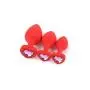 Bcomb 3PCS Silicone Heart Shape Sexy Stimulation Toys for Adult Red