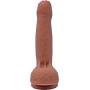 The Lifeguard by FUKENA - Realistic Uncircumcised Dual Density Silicone Dildo, 5.5 Inches Insertable (Light Skin with Colored Glans)