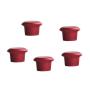 5PCS Wine Sealer Covers, Silicone stoppers, Silica gel bottle cap, Reusable and Unbreakable Wine Sealed bottle stopper for Keep Wine or Beer Fresh, Kitchenware Bottle Caps - Red