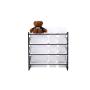 Phoenix Home CP190208 Espresso Collection Kids Toy Storage Organizer with 12 Plastic Bins, White