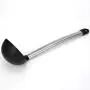 Silicone Cooking Utensils Kitchen Utensil, Silicone Kitchenware Non-Stick Cooking Utensils with Stainless Steel Handle - Soup Spoon