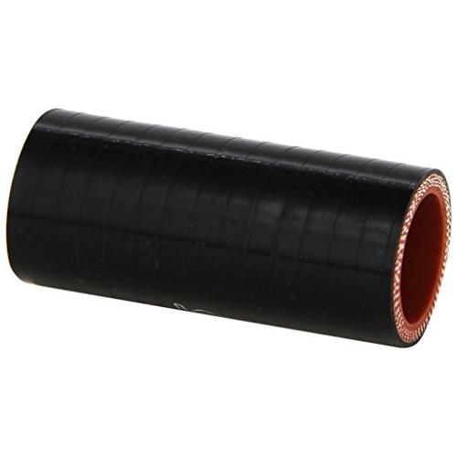 HPS HTSC-100-BLK Silicone High Temperature 4-Ply Reinforced Straight Coupler Hose, 100 PSI Maximum Pressure, 3" Length, 1" ID, Black