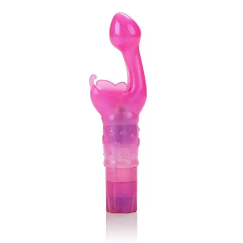 CalExotics Original Butterfly Kiss Vibrator - Multi-Speed Waterproof Vibe ? Adult Sex Toys for Couples - Clitoral G Spot Massager ? Pink