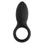 OUYAWEI Soft Silicone Dual Vibrating Cock Ring Dick Penis Ring Cockring Adult Sex Toys for Couples Black Rabbit