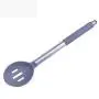 Hjyi Kitchen Cooking silicone kitchenware resistant to high temperature non-stick pot cooking spoon shovel stainless steel handle silicone leakage shovel (3-piece set)
