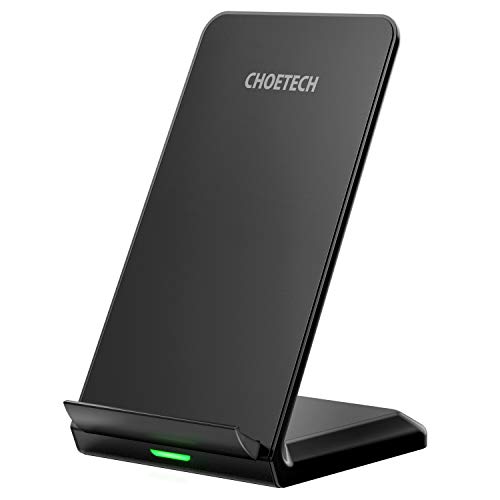 CHOETECH Wireless Charger, Qi-Certified 10W Max Fast Wireless Charging Stand, Compatible iPhone 11/11 Pro Max/XS Max/XR/XS/X/8/8 Plus, Galaxy Note 10/Note 10 Plus/S10/S10 Plus/S10E (No AC Adapter)