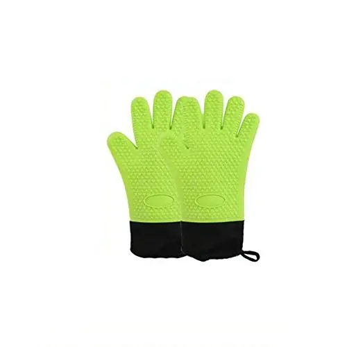 GuiXinWeiHeng shoutao Silicone Plus Cotton oven insulated gloves, high temperature resistant kitchen baking gloves, 7