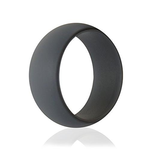 Swagmat Silicone Wedding Ring for Men ? 3 Packs & Singles ? Black, Grays & Blue - 8.7mm Wide: Leading Brand for Comfort of Rubber Wedding Bands for Men - 2 mm Thickness