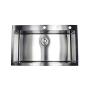 Single Sink 36 Inch Drop In Topmount Stainless Steel Kitchen Sink Package 16 Gauge Single Bowl Basin w/ 9 Gauge Deck Complete Sink Pack pppp107